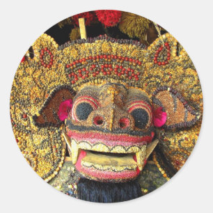 Balinese Barong 2 Runder Aufkleber