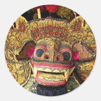 Balinese Barong 2 Runder Aufkleber