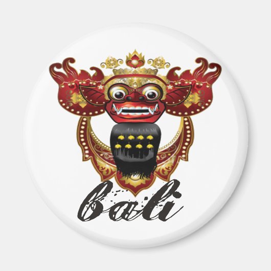 Balinese Barong Indonesia Souvenir Magnet (Vorne)