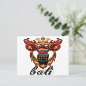 Balinese Barong Indonesia Souvenir Postkarte (Stehend Vorderseite)