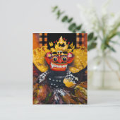 Balinese Barong Postcard Postkarte (Stehend Vorderseite)