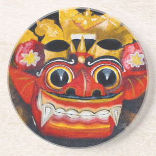 Balinese Barong Sandstein Untersetzer