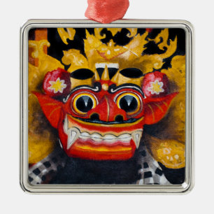 Balinese Barong Silbernes Ornament