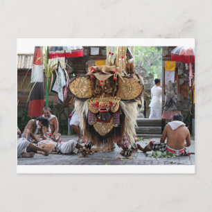 Balinese Barong Tanzaufführung Postkarte