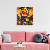 Balinese Barong Wrapped Canvas Leinwanddruck (Insitu (Wohnzimmer))