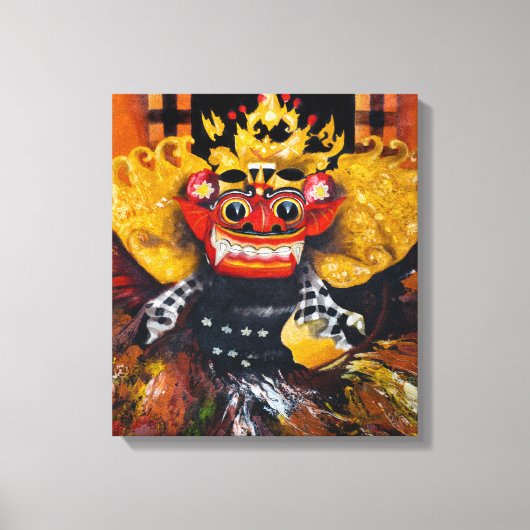 Balinese Barong Wrapped Canvas Leinwanddruck (Vorderseite)