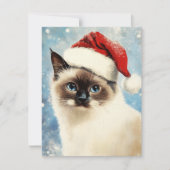 Balinese Cat Christmas Feiertagskarte (Vorderseite)