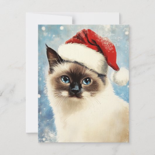 Balinese Cat Christmas Feiertagskarte (Vorderseite)