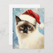 Balinese Cat Christmas Feiertagskarte (Vorne/Hinten)