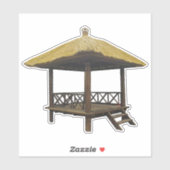 Balinese Dach Hüttensticker Aufkleber (Blatt)