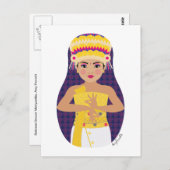 Balinese Dancer Matryoshka Postcard Postkarte (Vorne/Hinten)