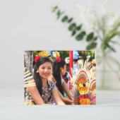 Balinese Girl Postkarte (Stehend Vorderseite)