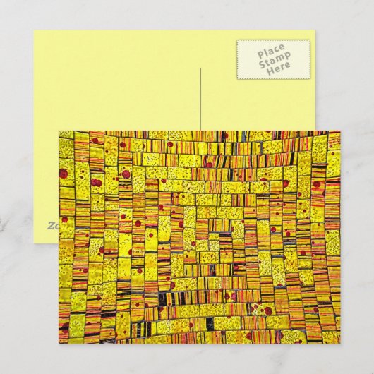 Balinese Glass Tile Art Postkarte (Vorne/Hinten)