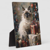 Balinese Kitten Christmas Cat Portrait Art Fotoplatte (Seite)