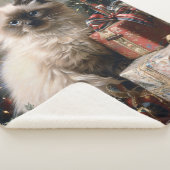 Balinese Kitten Christmas Cat Portrait Art Sherpadecke (3/4)