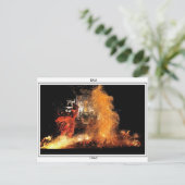 balinesische Feuertänzerin Postkarte (Stehend Vorderseite)