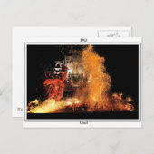 balinesische Feuertänzerin Postkarte (Vorne/Hinten)