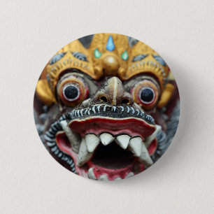 Balinesische Hindu-Maske Button