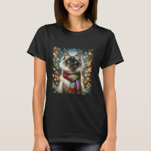 Balinesische Katze Festliches Design Weihnachtslic T-Shirt