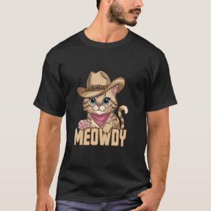Balinesische Katze Meowdy Cowboyhut Bandana T-Shirt