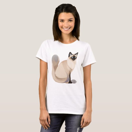 balinesische Katze T-Shirt (Vorne ganz)