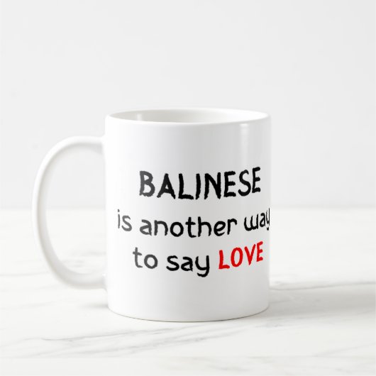 balinesische Liebe Kaffee Tasse (Links)