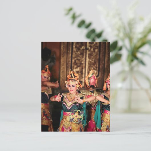 balinesische Tanzaufführung Postkarte (Stehend Vorderseite)
