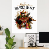 Balinesischer Maskentanzposter Poster (Heimbüro)