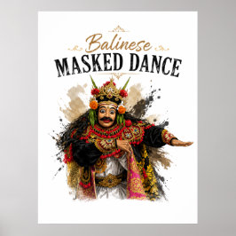 Balinesischer Maskentanzposter Poster