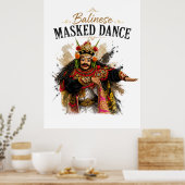 Balinesischer Maskentanzposter Poster (Küche)