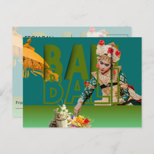 Bali's Grace: Eine Tänzerin-Elegance Feiertagspostkarte