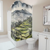 Balis Paddy-Symphonie Duschvorhang (Beispiel)