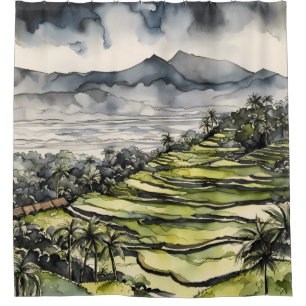 Balis Paddy-Symphonie Duschvorhang