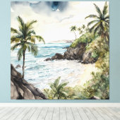 Balis tropischer Strand Leinwanddruck (Insitu (Holzboden))