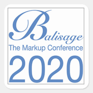 Balisage 2020 Aufkleber