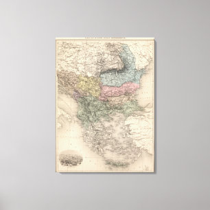 Balkan-Halbinsel 3 Leinwanddruck