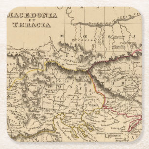 Balkan-Halbinsel 5 Rechteckiger Pappuntersetzer