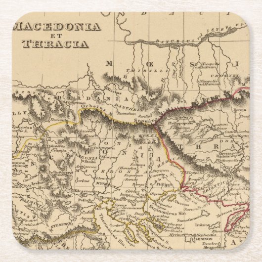 Balkan-Halbinsel 5 Rechteckiger Pappuntersetzer (Vorderseite)