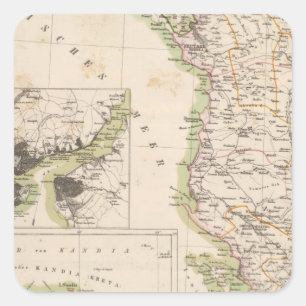 Balkan-Halbinsel, die Türkei, Albanien Quadratischer Aufkleber
