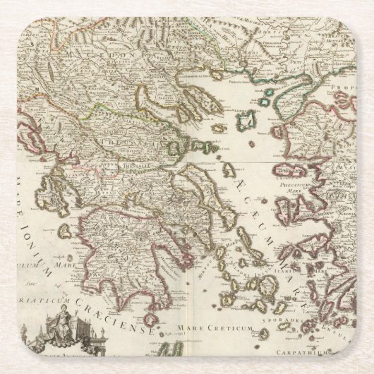 Balkan-Halbinsel, Griechenland, Mazedonien Rechteckiger Pappuntersetzer (Vorderseite)