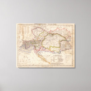 Balkan-Halbinsel, Österreich, Ungarn Leinwanddruck