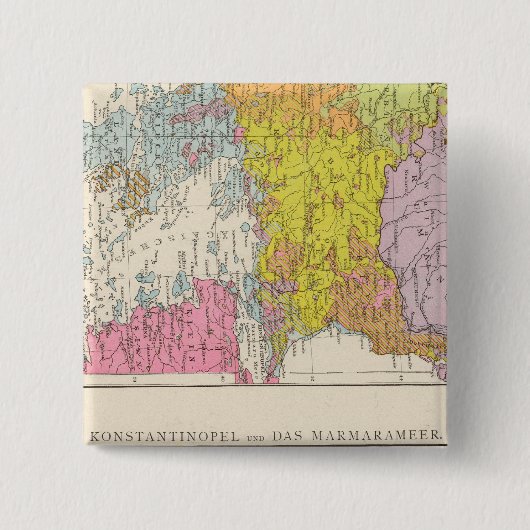 Balkan-Halbinsel und Konstantinopel-Karte Button (Vorderseite)