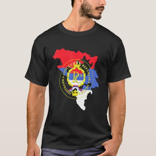 Balkan Republika Srpska Flag Sarajevo T-Shirt (Vorderseite)
