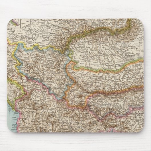 Balkanhalbinsel - Balkan-Halbinsel-Karte Mousepad (Vorne)