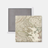 Balkanhalbinsel, Griechenland, Mazedonien Magnet (Vorderseite/Rückseite)
