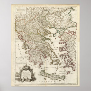 Balkanhalbinsel, Griechenland, Mazedonien Poster