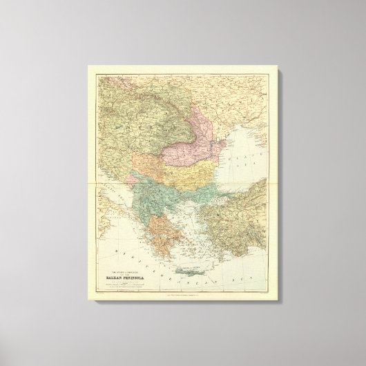 Balkanhalbinsel Leinwanddruck (Vorderseite)