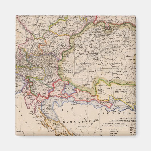 Balkanhalbinsel, Österreich, Ungarn Magnet (Vorne)