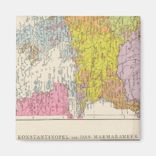 Balkanhalbinsel und Konstantinopel-Karte Magnet