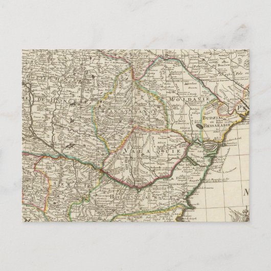 Balkanhalbinsel, Ungarn, Rumänien Postkarte (Vorderseite)